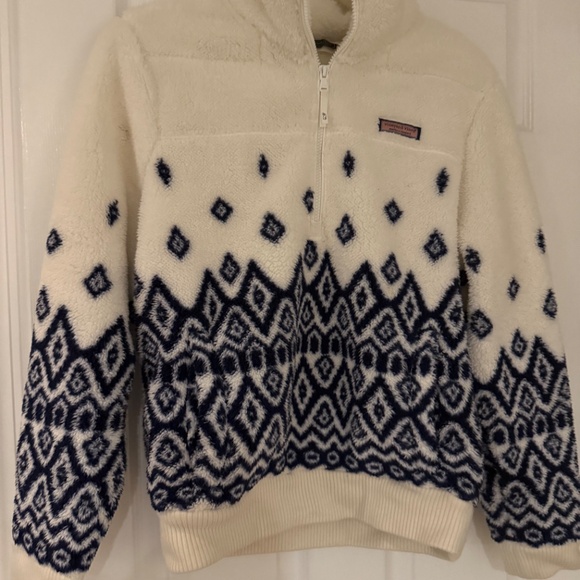 2 for $25: Vineyard Vines Fair Isle Quarter Zip Fleece - small - like new - Picture 2 of 5